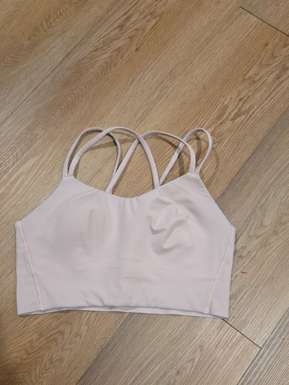 lululemon athletica Light Pink Strappy Sports Bra Like A Cloud
